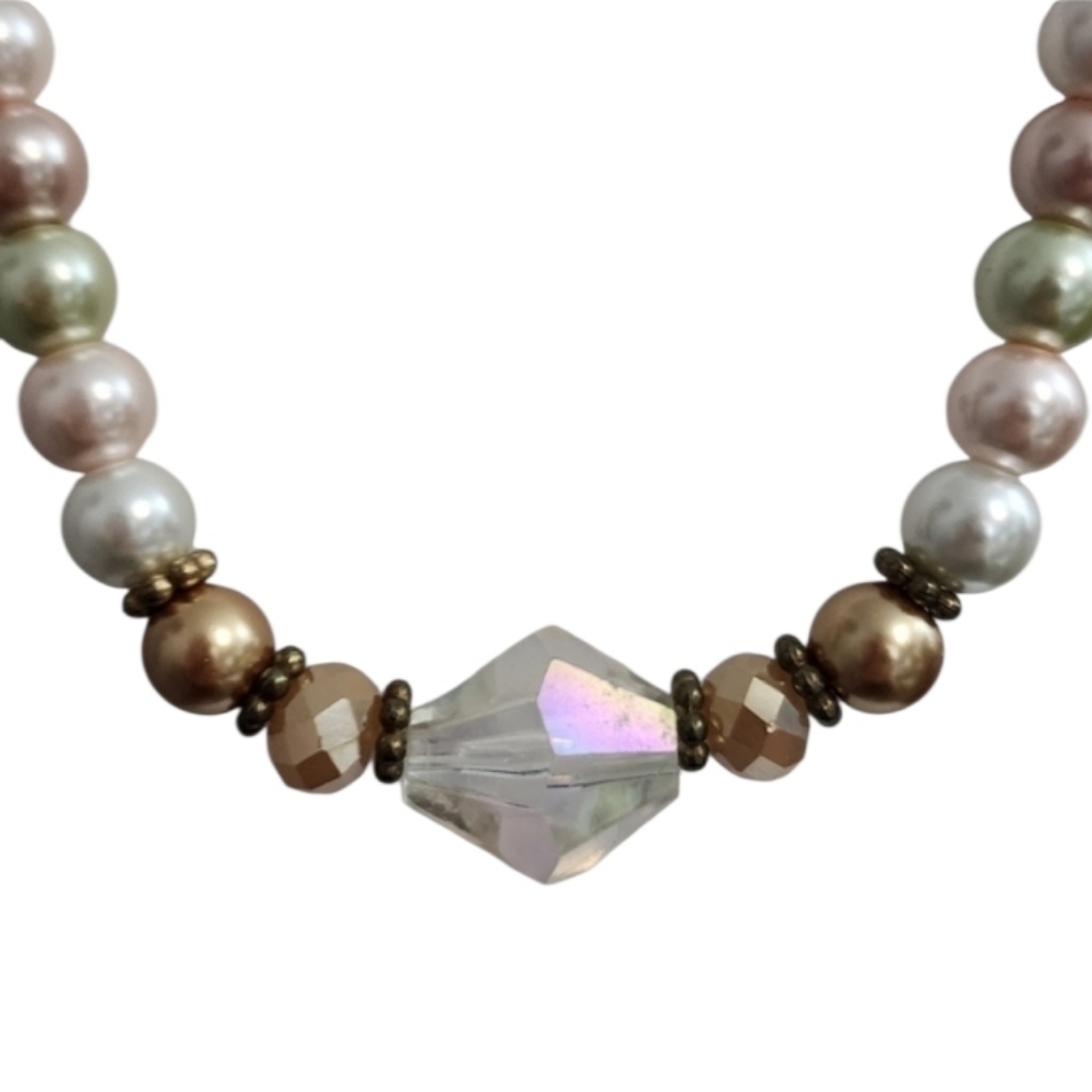 Multicolor Faux Pearl Necklace Elegant